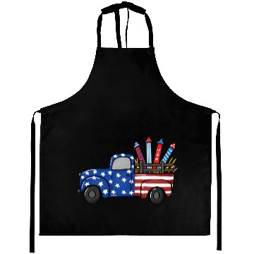 Discover Usa Flag Truck Aprons