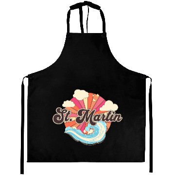 Discover Saint Martin Caribbean Retro Aprons
