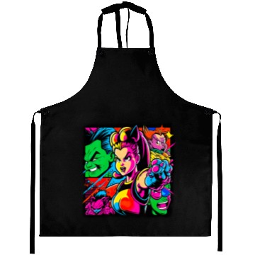 Discover 80s Pop Gaming 80s Popstyle Cartoon For all, who Aprons