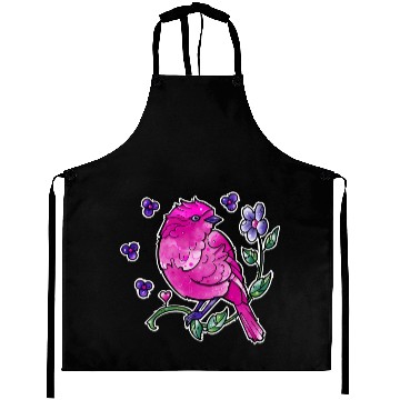 Discover Fuchsia Pink Bird Aprons