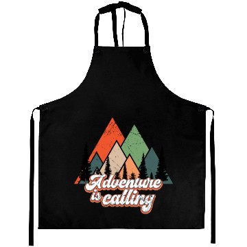 Discover Adventure Is Calling Retro Mountains Alps Aprons