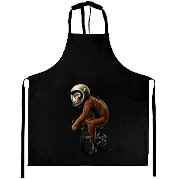 Discover Astronaut monkey on a bike ride Aprons