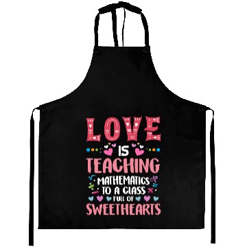 Discover Love Teaching Math Professor School Teacher Aprons
