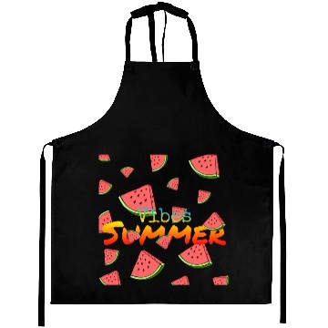 Discover Vibes Summer ,watermelon , Summer design Aprons
