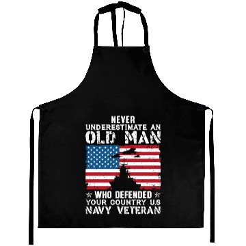 Discover US Army Veteran Vintage Old Navy American Flag Aprons