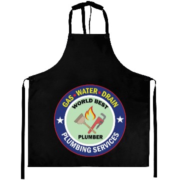 Discover Plumber Gas Water Drain Services plumber sticker Aprons
