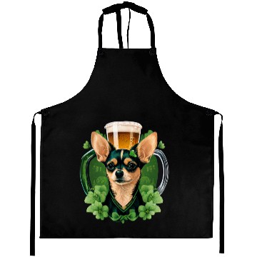 Discover Chihuahua | St. Saint Patricks Day Beer Shamrock Aprons