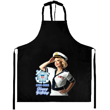 Discover U.S. Coast Guard 233rd Birthday Aprons