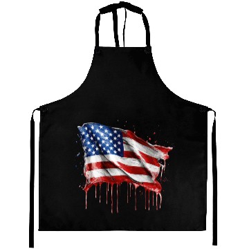 Discover American Flag v2 Aprons