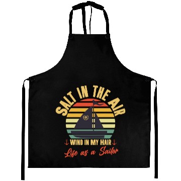 Discover Funny Colorful Retro Sailor Saying Aprons