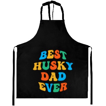 Discover Best Husky Dad Ever Aprons