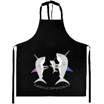 Discover Shark Unicorn Embrace Differences Aprons