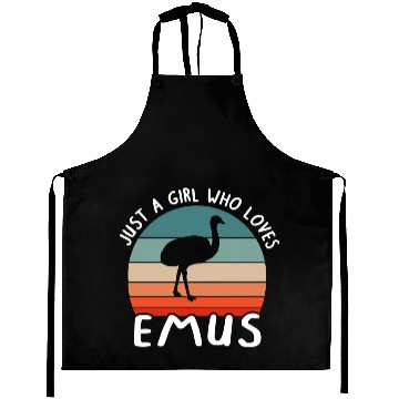 Discover Girl Lover Emu Women Love Saying Fan Aprons