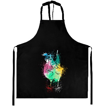 Discover Colerfull Splash Art Farm animals chicken Aprons