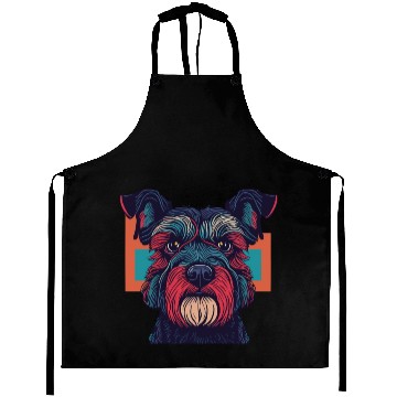 Discover Retro Schnauzer Portrait Aprons
