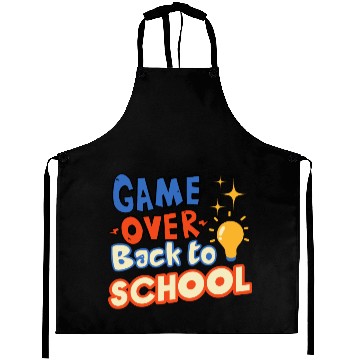 Discover Game Over Back to School Aprons