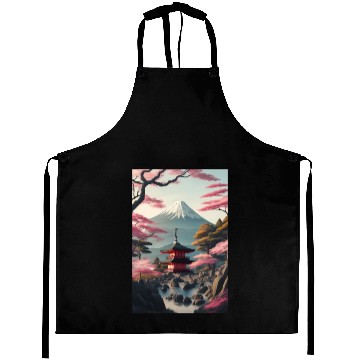 Discover Asia Landscape Serene Mount Fuji Aprons