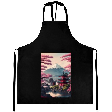Discover Asia Landscape Serene Mount Fuji Aprons