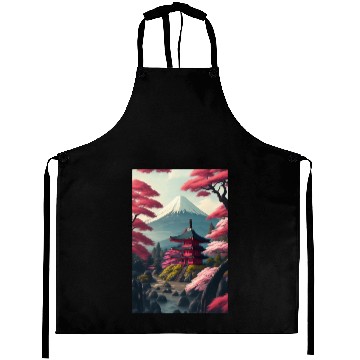 Discover Asia Landscape Serene Mount Fuji Aprons