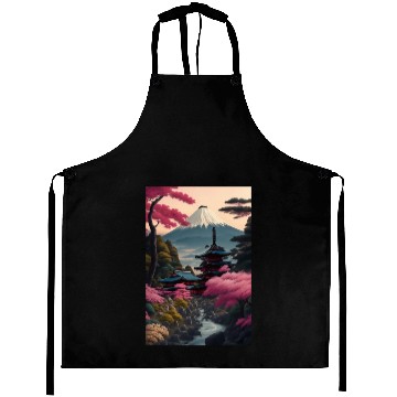 Discover Asia Landscape Serene Mount Fuji Aprons