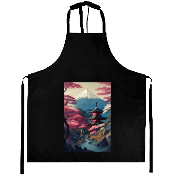 Discover Asia Landscape Serene Mount Fuji Aprons