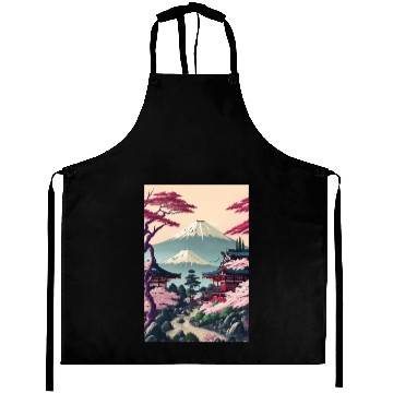 Discover Asia Landscape Serene Mount Fuji Aprons