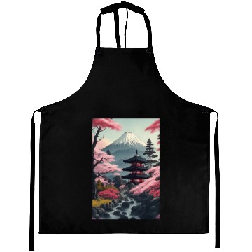 Discover Asia Landscape Serene Mount Fuji Aprons
