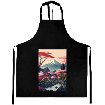 Discover Asia Landscape Serene Mount Fuji Aprons