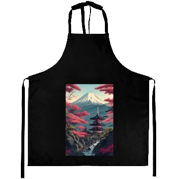 Discover Asia Landscape Serene Mount Fuji Aprons