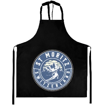 Discover Saint Moritz Switzerland Skiing Aprons