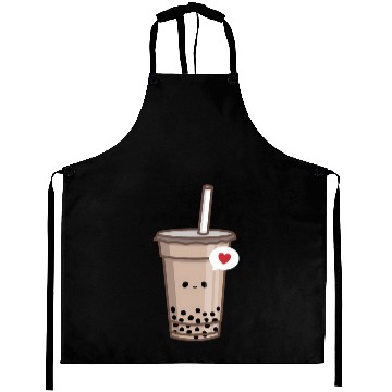 Discover Kawaii Bubble Tea Love Boba Tea Aprons