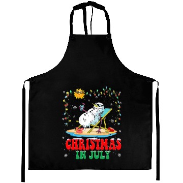 Discover christmas in July snowball Xmas Summer Aprons