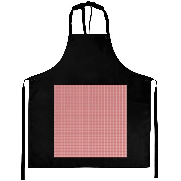 Discover Retro Checkered Pattern Coral Red Aprons