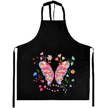 Discover Butterfly flower pink insect bug floral nature Aprons
