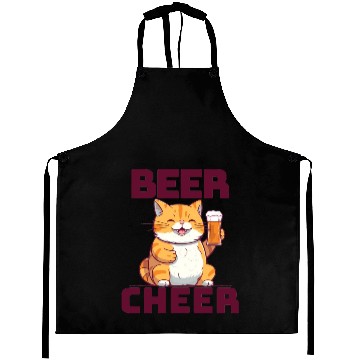 Discover Cute Cat Beer Cheer Aprons