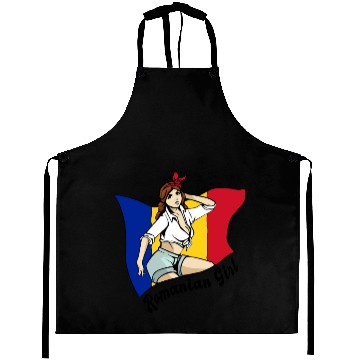 Discover Romanian girl flag design Aprons