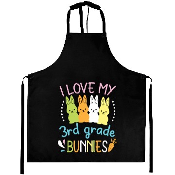Discover I Love My 3rd Grade Bunnies Happy Easter Day Aprons