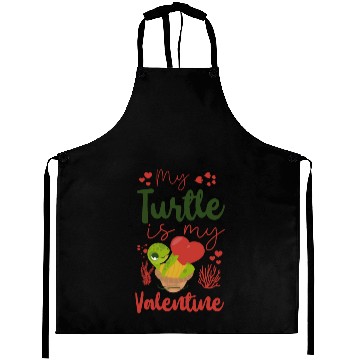 Discover Sea Turtle Tortoise Valentines Day Aprons
