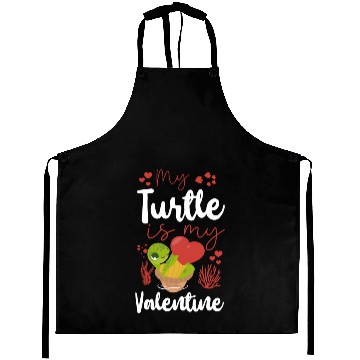 Discover Sea Turtle Tortoise Valentines Day Aprons
