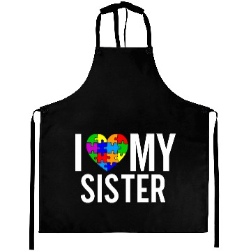 Discover I Love My Sister Aprons
