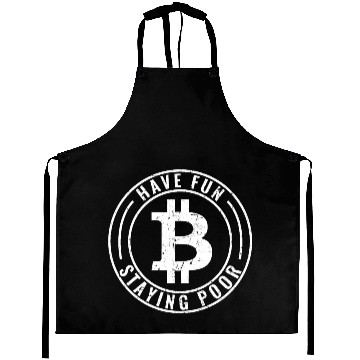 Discover Bitcoin Have Fun Staying Poor Vintage Distressed Aprons