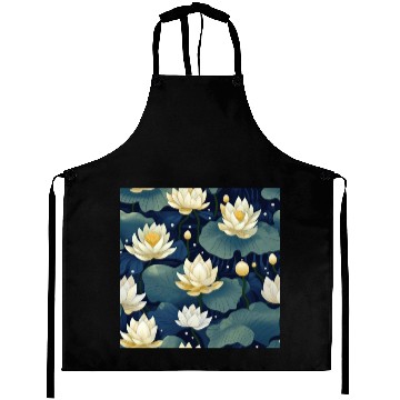 Discover Serenity Blooms: Timeless Lotus Pattern Aprons