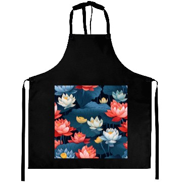Discover Serenity Blooms: Timeless Lotus Pattern Aprons