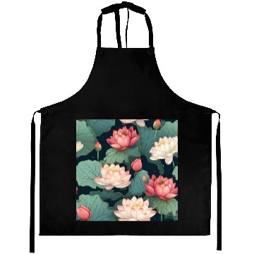 Discover Serenity Blooms: Timeless Lotus Pattern Aprons