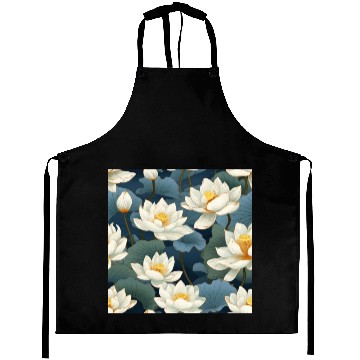 Discover Serenity Blooms: Timeless Lotus Pattern Aprons