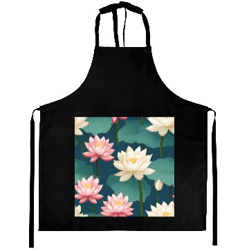 Discover Serenity Blooms: Timeless Lotus Pattern Aprons