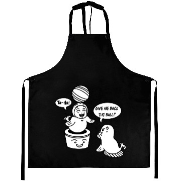 Discover Funny Cartoon Kid Sea Lion Cosplay Aprons