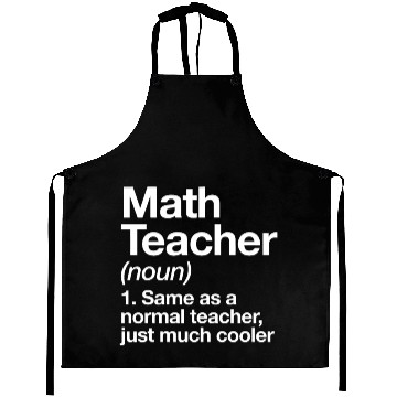 Discover Math Teacher Definition Funny Back To School Aprons
