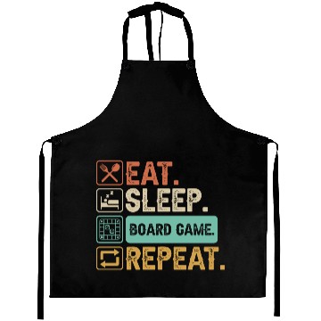 Discover Eat Sleep Board Game Repeat Aprons