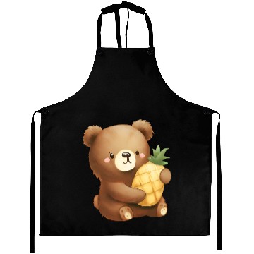 Discover Bear loves pineapple Aprons